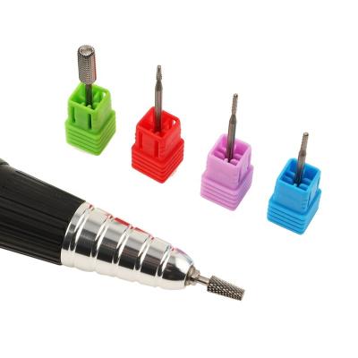 China Super Sharp Type Carbide Tungsten Nail Drill Tungsten Carbide Manicure Tools Rotary Cutter 3/32 Shank Bit for sale