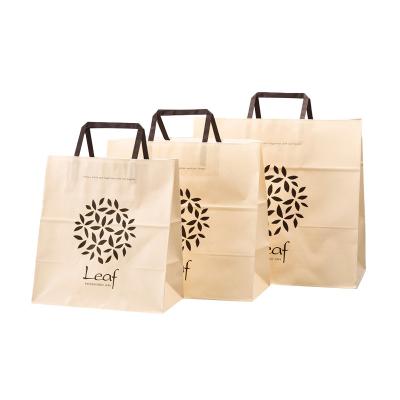 China Free Samples Custom Eco Friendly Brown Kraft Paper Bag Recyclable With Handle Recyclable Kraft Bag for sale