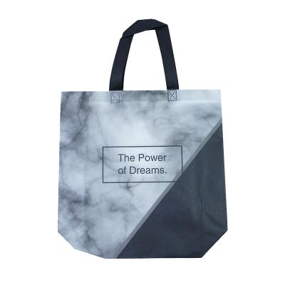 China Custom Nonwoven Shopping Handled Polypropylene Fabric Grocery Bag PP Nonwoven Shopping Tote Bag for sale