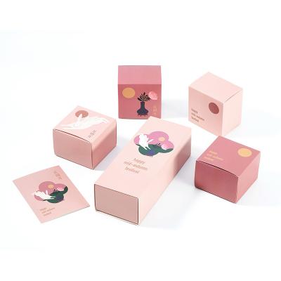 China Recyclable Wholesale Custom Rigid Luxury Paper Cosmetic Packaging Gift Box With Lid for sale