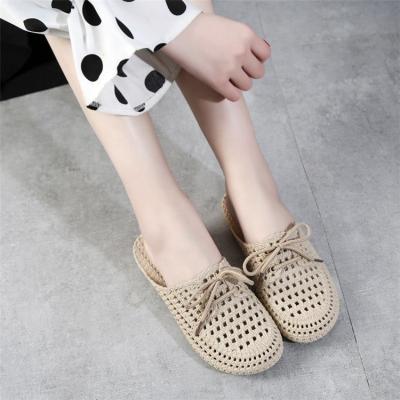 China Fashion Trend Trend Women Lace Up Slipper EVA Slides Footwear Outdoor Summer Ladies Sandals Slippers Hole Shoes for sale