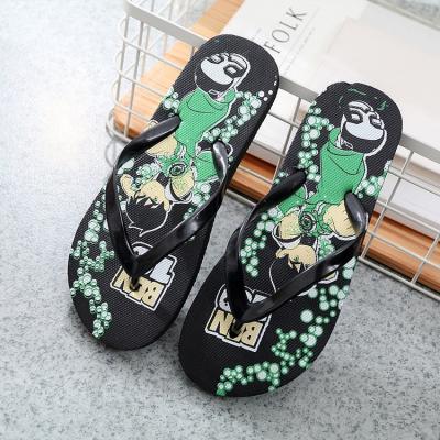 China Kids Flat Summer Flat Sandals Shoes Girls Boys Fails Shoes Cartoon Printing Flat Kids Flip Flop Shoes Slippers for sale