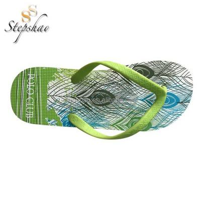 China Flower Anti-slippery Anti-slippery Pearl Pattern Printed Flat Child Flip Flops Sandals Fashion Beach for sale