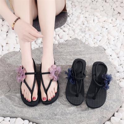 China Bohemia Women's Slippers Flip Flops Soft Casual Wedge Slippers Summer Women's Sandals Slippers Fashion Trend for sale