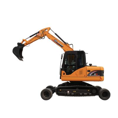 China Construction worksÂ   Factory Supply Hot Sale Mini Rhino Wheel Crawler Excavator XINIU X9 for sale