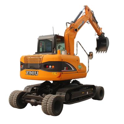 China high quality wheel crawler mini excavator with patent design XINIU X8 0.3m3 for sale