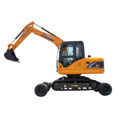 China Hotels XINIU Wheel Crawler Excavator X9 Earthmoving Price 9 Ton Shovel Excavator for sale