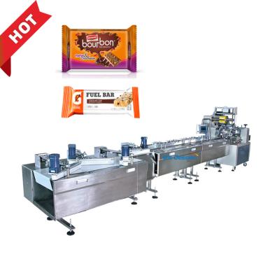 China High Speed ​​APPAREL Candy Cookie Chocolate Bar Packing Machine Line for sale