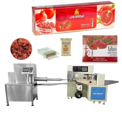 China CLOTHING High Speed ​​Horizontal Flow Tobacco Shisha Bag Packing Machine For 50g 100g 250g for sale