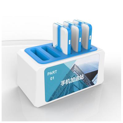 China Portable Bar Restaurant Mobile Phone Chargers Station Sharing Power Bank 8000mah Rent Rental Powerbank With Cable for sale