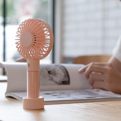 China Hotel 2021 Hot Selling Mini Handheld Fan Small Personal USB Desktop Portable Fan with Adjustable Rechargeable Battery 3 Speeds for Travel for sale