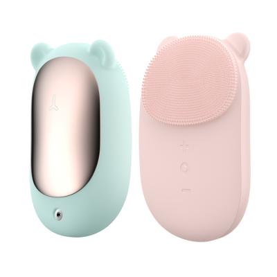 China Waterproof Electric Facial Ultrasonic USB Charger Facial Cleaning Brush Vibration Cleaning Acne Treatment Silicone Silicone Face Remover for sale