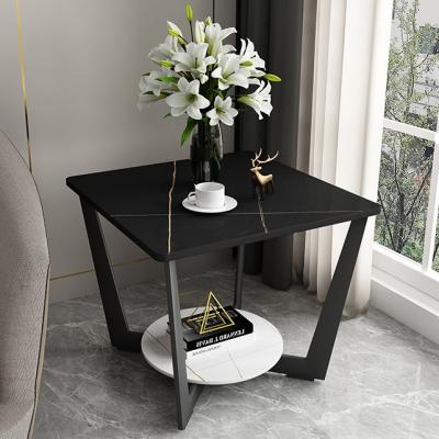 China 2022 new design luxury tea table metal marble legs marble top coffee table side table in Foshan for sale