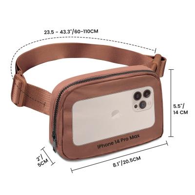 China Fashion Wholesale promotion polyester sports running waterproof waist bag sling crossbody custom fanny pack for sale