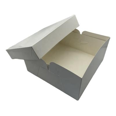 China White Recycled Materials Cardboard Cake Box Custom Size 2 Pieces Bakery Box Bottom And Lid Cake Cupcake Packaging Boxes for sale