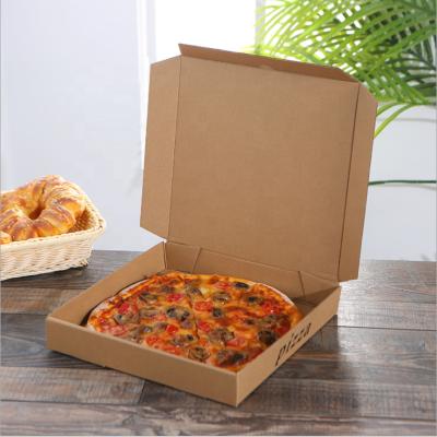 China Recycled Materials Custom Printed Size Pizza Box Food Grade Corrugated Cardboard Cardboard Pizza Box for sale