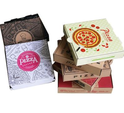 China Various Size Materials Reusable Delivery Materials Reusable Corrugated Pizza Box Recycled Portable Printing Pizza Box for sale