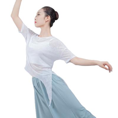 China Comfortable. 4402867 Loose Yoga Crop Tops Long Sleeve Women Dancing T Shirt In Yoga And Sportswear for sale