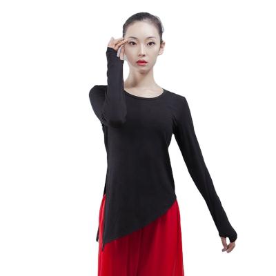 China Comfortable. 4402882 Modern Dance Yoga Suit Modal Long Sleeve Dance Top for sale