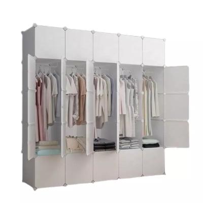 China Modern Plastic Space Saver Folding Bedroom Portable Closet Wardrobe Clothes Organizer for sale