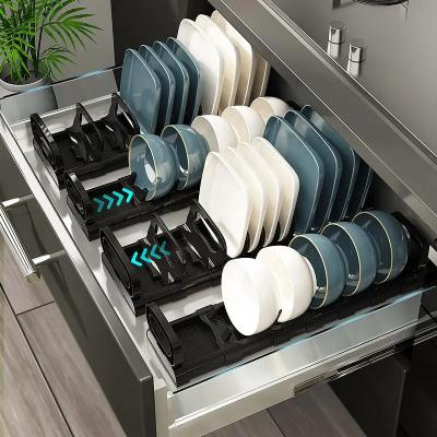 China Wholesale Adjustable Dish Rack Kitchen Countertop Storage Holders and Racks Viable Dish Drying Rack for sale