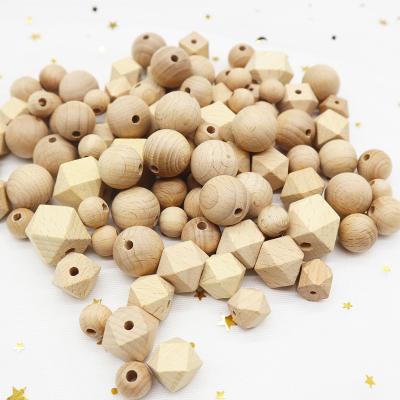 China Eco-Friendly Chewable Cube 26 Alphabet 12mm Food Grade Baby Teething Loose Letter Wooden Beads for sale