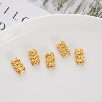 China Wholesale DIY Necklace Bracelet Vintage Alloy Spacer Beads Diy Jewelry Porous Accessories For Pendant Bracelet Necklace for sale