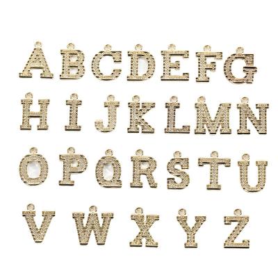 China Factory Wholesale Punk Alloy Alphabet Charms Pendants Gold Letters Charms For Jewelry Making for sale