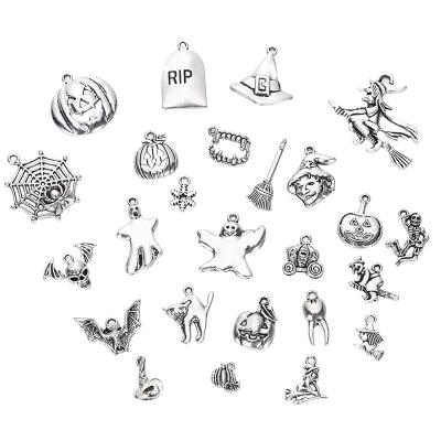 China Environmental Friendly Halloween Pendants Charms Various Selection Alloy Antique Silver DIY Jewelry Accessories For Pendant Bracelet Necklace for sale