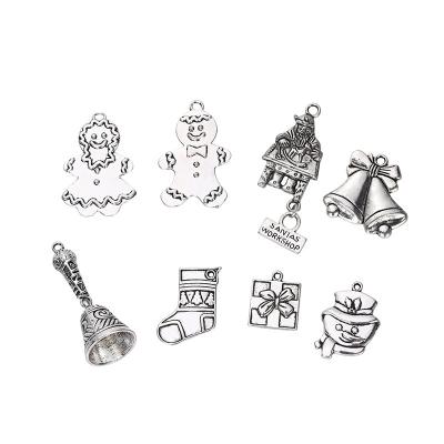 China E-Co Friendly Wholesale Mixed Tibetan Silver Charms Vintage Alloy Christmas Charm For DIY Jewelry Making for sale