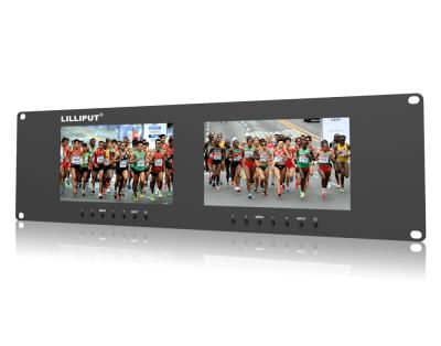 China High resolution Rack Mount Video Monitor / Dual VGA Video In Out for sale