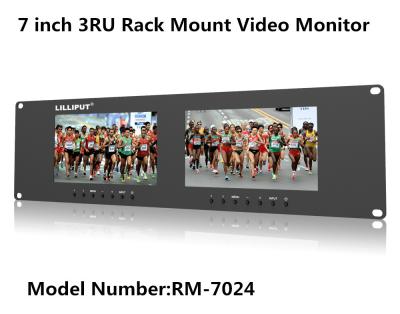 China Lilliput 7 inch Dual Rack Mount Monitor Dual VGA Input High Resolution for sale