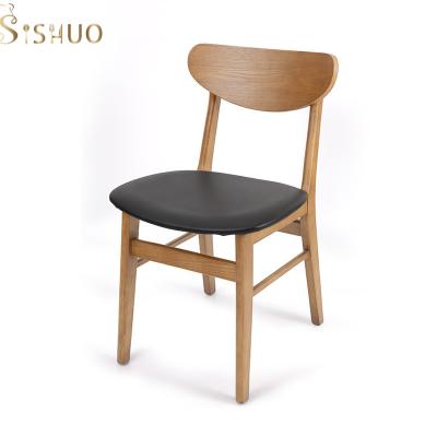 China Modern Cheap Wholesale Solid Beech Wood Cafe Dining Chair For Restaurants And Cafes for sale