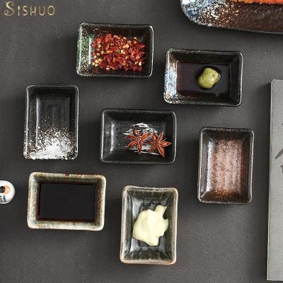 China Small Ceramic Restaurant Viable Japanese Sushi Set Dinner Sushi Soy Sauce Dish for sale