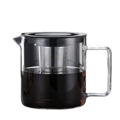 China Sustainable Large Capacity Borosilicate Coffee Pot 1300ml Classic Glass Cold Brew Coffee Maker for sale