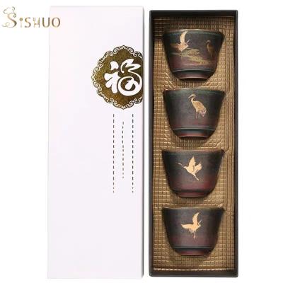 China Pretty 105ml China Viable Supplier Pottery Tea Sets In Gift Box Ceramic Coffee Mug for sale