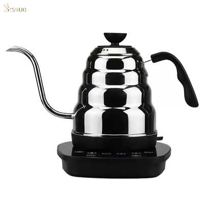 China Sustainable 600ml Stainless Steel Sliver Color Pour Over Electric Gooseneck Coffee Kettle for sale