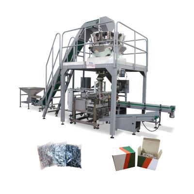 China Automatic Pillow Bag Or Bag Packing Sockets Box System Production Line for sale