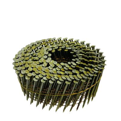 China High Quality Q235 Flat Screw Nails 15 Degree Wire Collated Coil Nails Pallet Nail 0.082