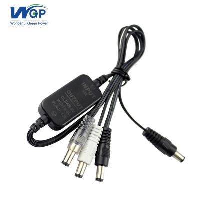 China Camera Male DC To DC Multi Output Cable 12V 2A Power Supply To DC 5525 Power Cable for sale