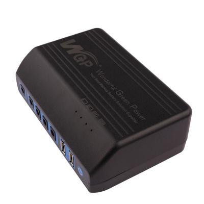 China LED Display WGP 18650 Factory Price Lithium Battery Multiple Outputs USB 12V Mini Power Bank DC Outputs For WiFi Router Mobile Phone for sale