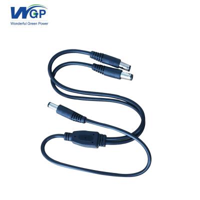 China Telecommunication 24AWG Male To DC 2 Male Plug 2.5mm x 5.5mm Power Cable Y Splitter Cable For Router And Modem for sale