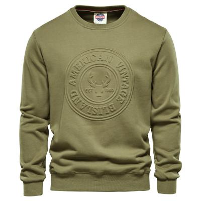 China New Solid Color Sport Workable Mens O Neck Tops Stylish Tops For Men Embossing Long Sleeve Top for sale