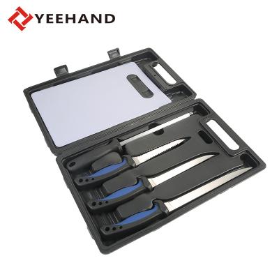 China Yeehand Non-variable Stainless Steel 5pcs Set Fish Knife For Outdoor Fishing Net Knife Kit With Sharpener for sale