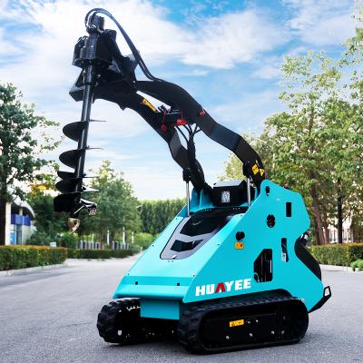 China Construction material stores HuaYee HY380 mini skid steer loader with Forest Mulcher 500kg track crawler skid steer loader for sale fast delivery for sale