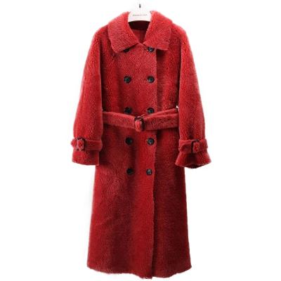 China Women Autumn Winter Sheep Fur Coats Women's Sellers Teddy Coat Soft Female Overcoat Breathable Fur Coat Women for sale