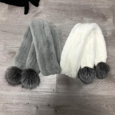 China Dedy Design Big Fur Winter Comfortable Real Ball Fur Women's Scarves Winter Warm Soft Fur Scarf for sale