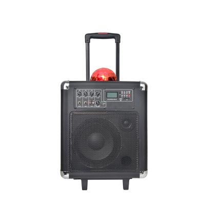 China 8 Inch Poolside Reception RQSONIC PS08ABMXF-V1BP-BT-LED8 Powered Speaker Best Portable Trolley Battery Speaker With LED DJ Light for sale