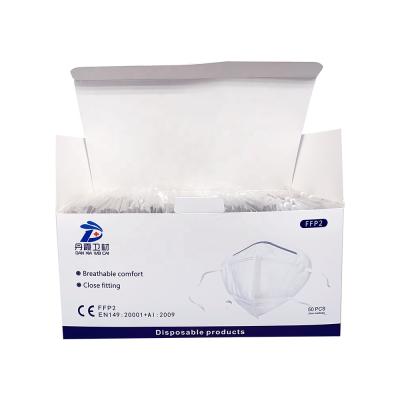 China Recycled Materials Kn95 Mask Packaging Box Medical Protective Disposable Face Mask Box for sale