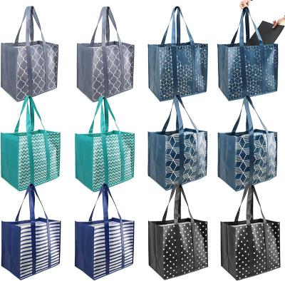 China 100% Eco-friendly Durable Reusable Oversized Foldable Grocery Nonwoven Expandable Shopping Bags for sale